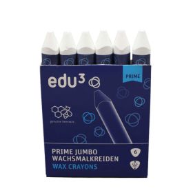 edu3 PRIME Jumbo Wachsmalkreide, 6 Stifte einer Farbe-image