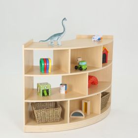 Viertelkreis Regal Owlaf, 3 Böden, 8 Fächer-image