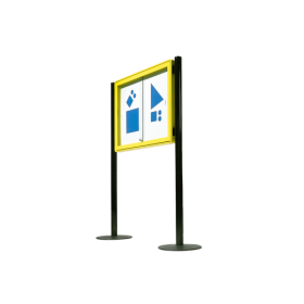 Aluvitrine Modell W3, Stahl weiß Maße wählbar-image