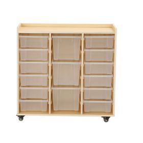 Mobiles Regal m.3 Reihen-12 kleine & 3 große Boxen-image