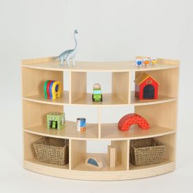 Viertelkreis Regal Owlaf, 3 Böden, 8 Fächer-image