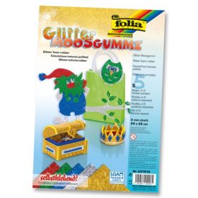 Glitter Moosgummi Set, 20 x 29 cm, 5 Bogen-image