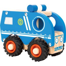 Polizeifahrzeug aus Holz-image
