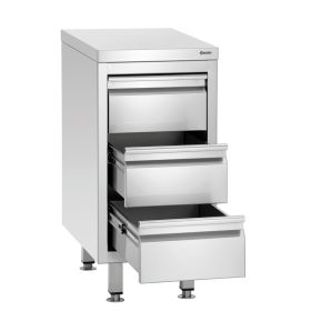 Schubladenschrank Edelstahl 3er 40x70x85cm-image