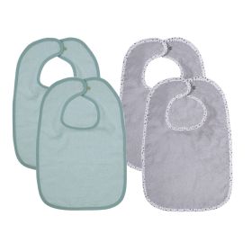 Kinderlätzchen mit Druckknopf, extra lang, 4er Set II-image