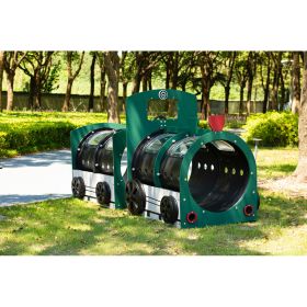 Außenspielgerät Set Kriechtunnel Lokomotive + Waggon-image