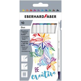 Filzstift Duo Fineliner 10er-Set, farbig sortiert-image