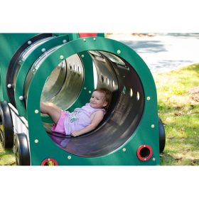 Außenspielgerät Set Kriechtunnel Lokomotive + Waggon-image