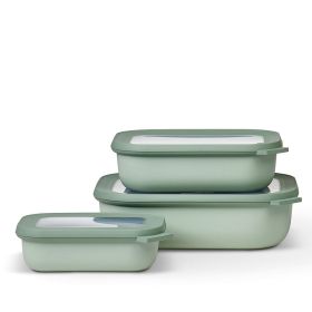 Mepal Set Multischüssel Cirqula rechteckig 3-tlg. Nordic sage-image