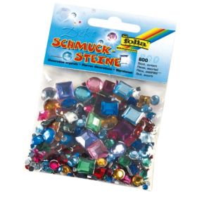 Schmucksteine eckig/rund gemixt, 800 Stk.-image