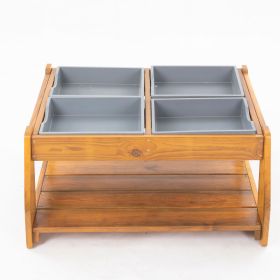 Kleiner Outdoor Sand & Matschtisch aus Holz-image