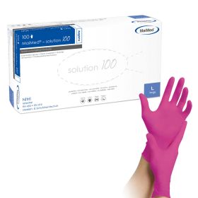 Nitril-Einmalhandschuhe, magenta, Größe L, 100 Stück-image