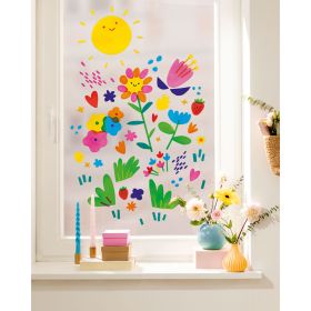 Fensterfolie selbsthaftend,10 Bogen 35 x 50 cm, farbig sortiert-image