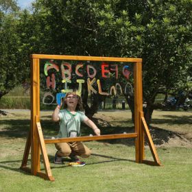 Outdoor Maltafel, transparent, inkl. 4 Standfüßen-image