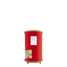 Mobile Litfaßsäule aus hochwertigem Klettenstoff Höhe: 130 cm, Durchmesser: 60 cm, Farben wählbar, fahrbar-image