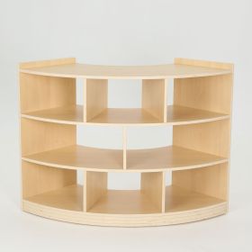 Viertelkreis Regal Owlaf, 3 Böden, 8 Fächer-image