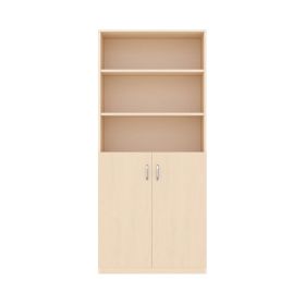 Regalschrank 180-80, 2 Türen unten, mit Holzsockel-image