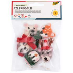 Filzkugeln winter animals-image