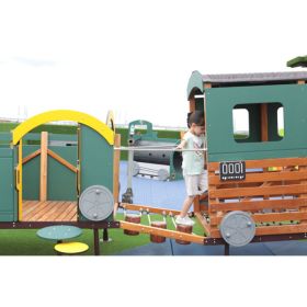 Außenspielgerät Eisenbahn, 12-teilig - mit Kriechtunnel-image