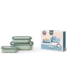 Mepal Set Multischüssel Cirqula rechteckig 3-tlg. Nordic sage-image