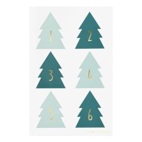 Adventskalender Sticker, Christmas Tree, 1-24-image