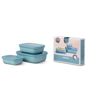 Mepal Set Multischüssel Cirqula rechteckig 3-tlg. Nordic green-image