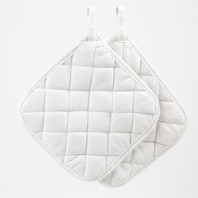 Topflappen personalisieren: Topflappen weiss zum Bemalen (4er-Set)-image