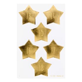 Adventskalender Sticker, Stars Gold, 1-24-image