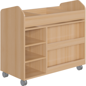 Bastelwagen "Kreativbasti 6", Kreativwagen fahrbar B/H/T: 105x94,3x50 cm mit 11 Fächern und 9 Ergo Tray Boxen-image