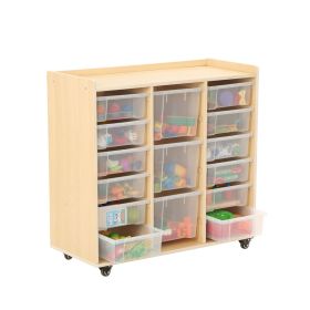 Mobiles Regal m.3 Reihen-12 kleine & 3 große Boxen-image