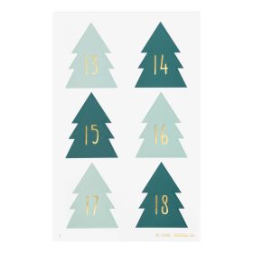 Adventskalender Sticker, Christmas Tree, 1-24-image