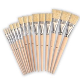 Borstenpinsel-Set, kurze Borsten, 15 Stk.-image