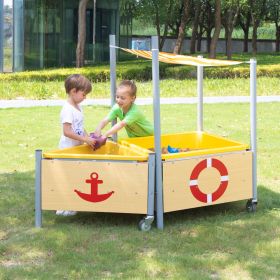 Mobiler Matschtisch mit Schrägdach-image