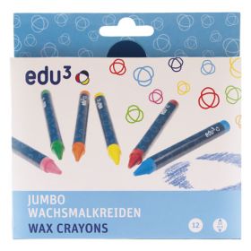 edu3 Jumbo Wachsmalkreide, 12er-Set-image