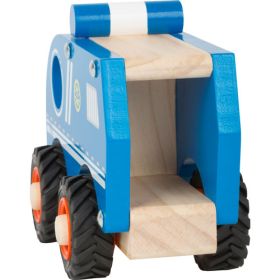 Polizeifahrzeug aus Holz-image