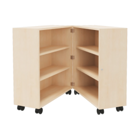 Bücherwagen mit 4 Einlegeböden, zusammenklappbar, fahrbar B/H/T: 80x91,2x64 cm-image