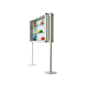 Aluvitrine Modell W3, Klettenstoff B/H/T: 107x107x6,5 cm-image
