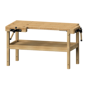 Kinderhobelbank mit Ablageboden, Massivholz Plattenmaß B/T: 100x50 cm, Gesamtmaß B/H/T: 115x75x65 cm-image