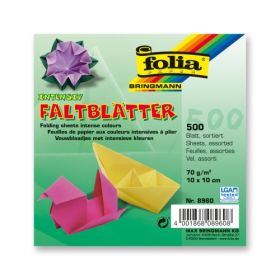 Faltblätter, 10 x 10 cm, Sortiment-image