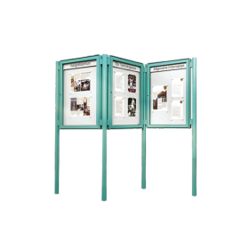 Aluvitrine Modell W6, Stahlemaille in Weiß B/H/T: 82x107x6,5 cm, Türanschlag Rechts, Einsatzbereich Innen-image