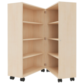 Bücherwagen mit 6 Einlegeböden, zusammenklappbar, fahrbar B/H/T: 80x126x64 cm-image