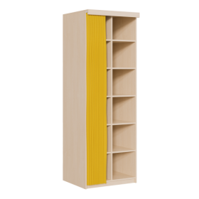 Bettzeugregal mit 12 Fächern und Vorhang B/H/T: 78x227x72 cm, komplett mit Vorhangeinrichtung und Vorhang-image