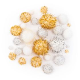 Pompons Glitter X-MAS, 30 Stück-image