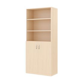 Regalschrank 180-80, 2 Türen unten, mit Holzsockel-image