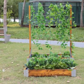 Mehrstufiges Hochbett mit Rankgitter-image